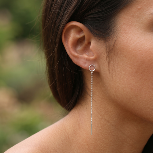 Circle Linear Earrings