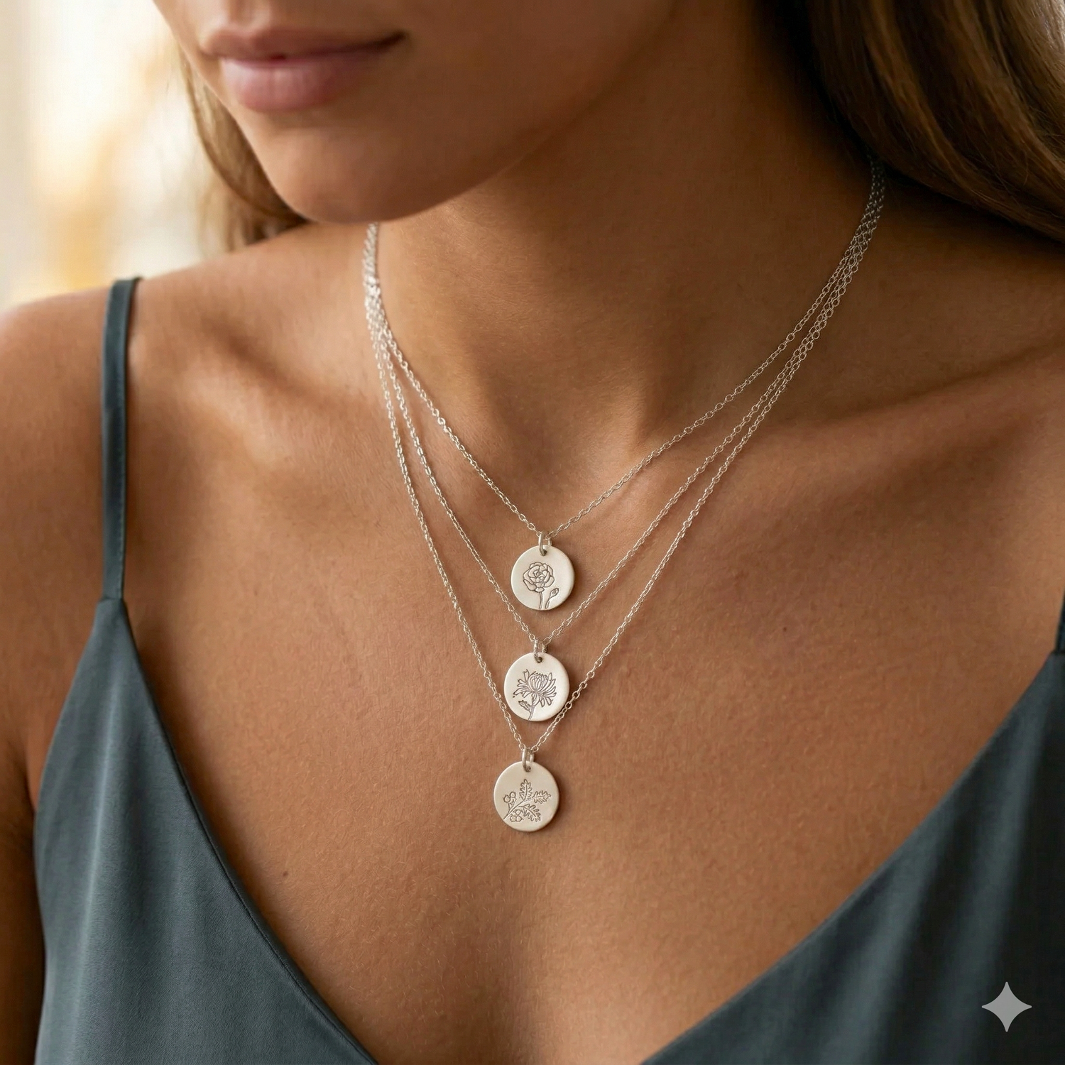 Personalized Birth Flower Necklace