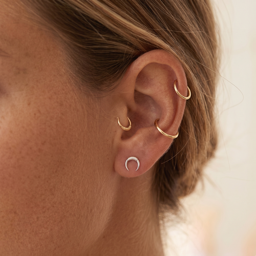 Bohemian Horn Stud Earrings