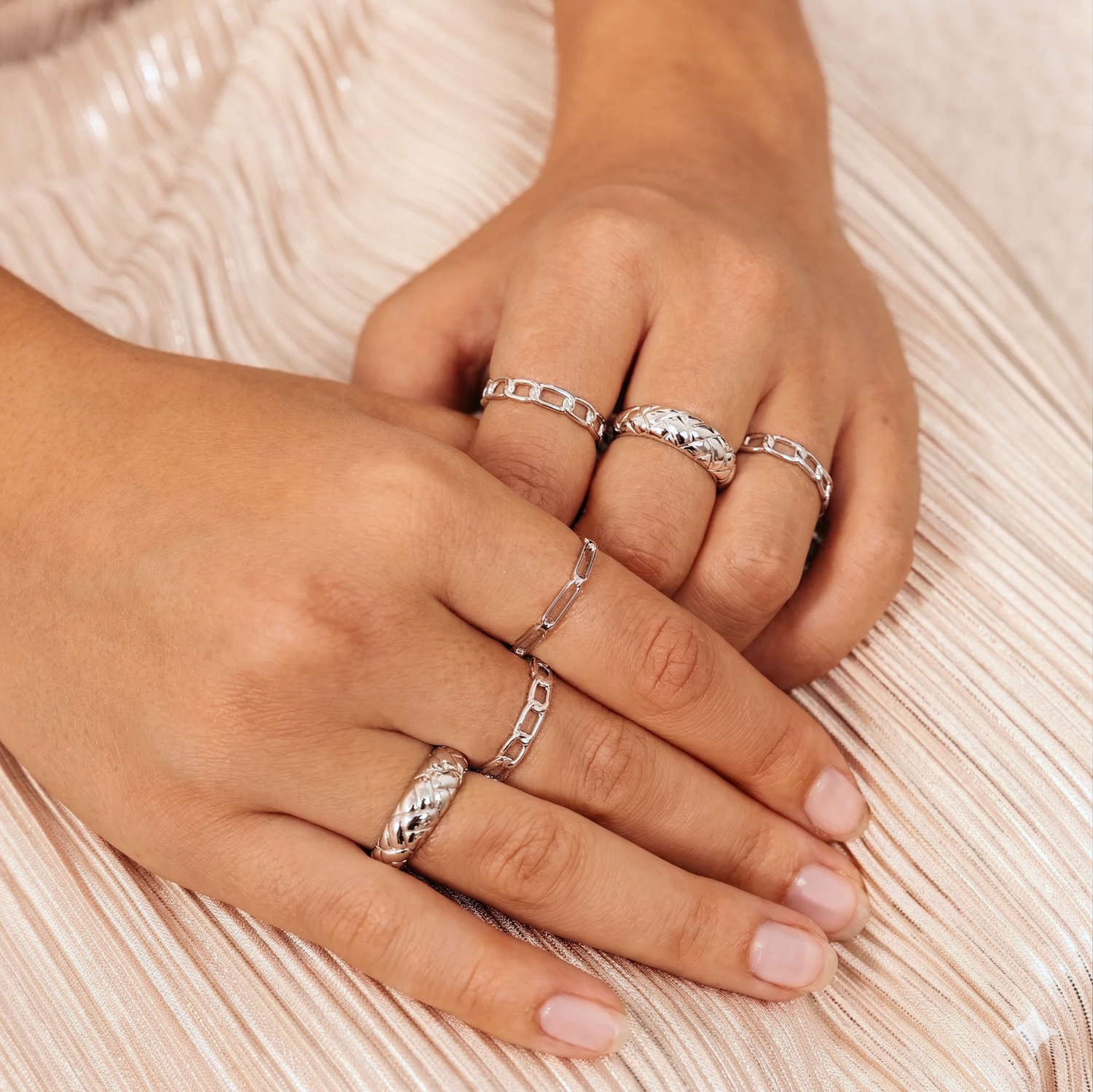 Boyfriend Chain Ring Silver