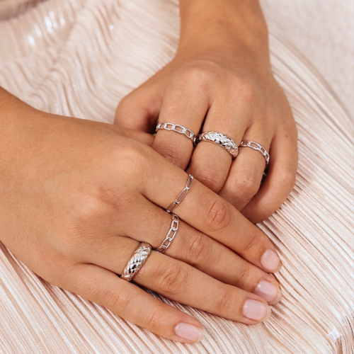 Woven Dome Ring Silver