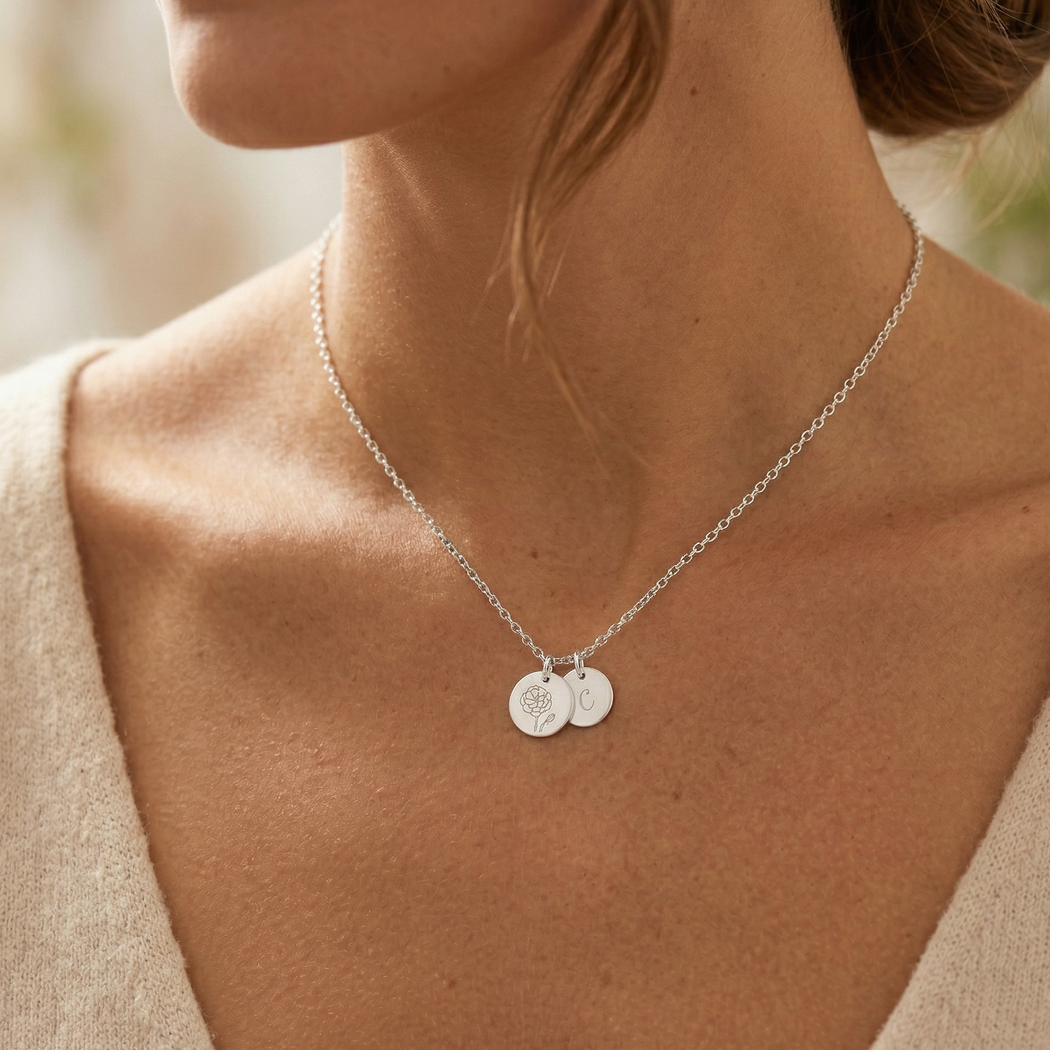 Personalized Birth Flower Necklace