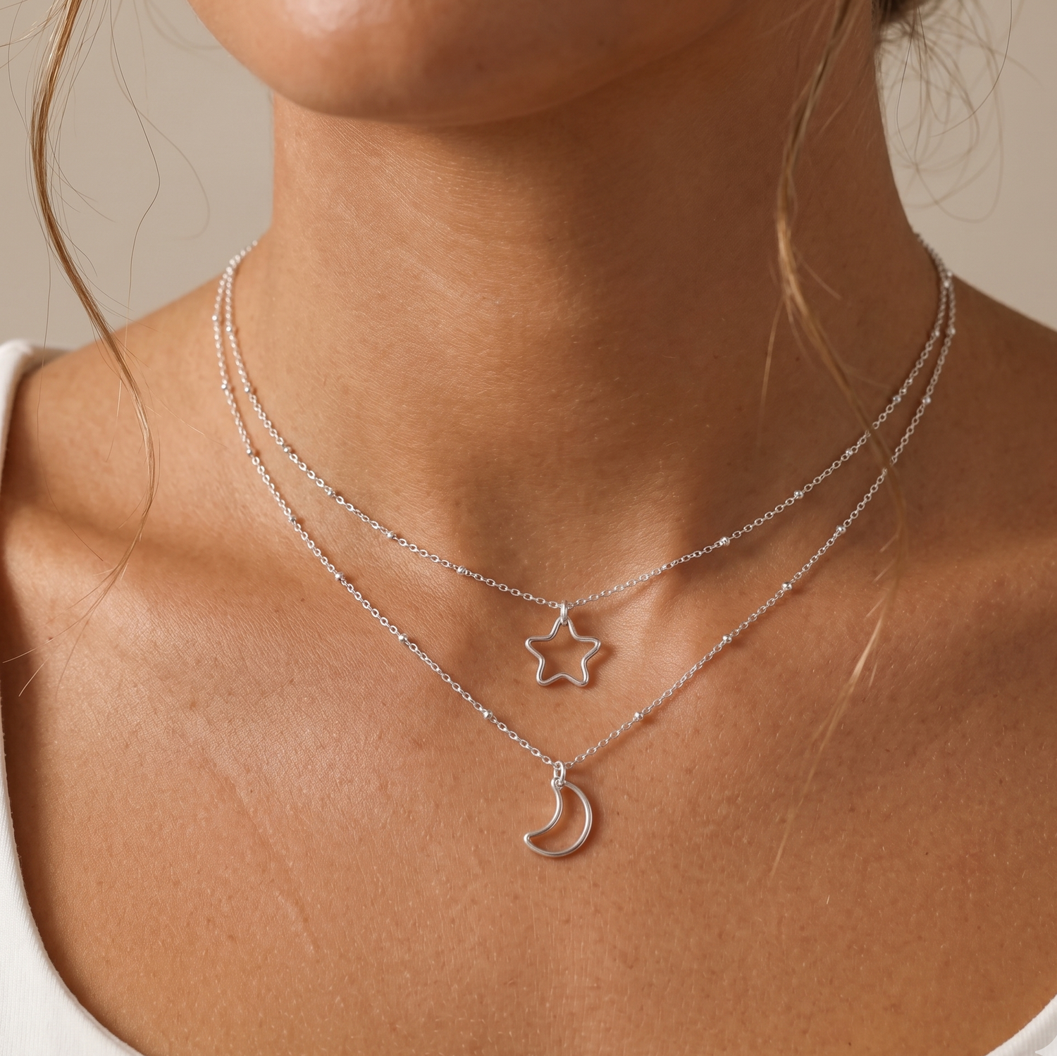 Luna Moon Satellite Necklace