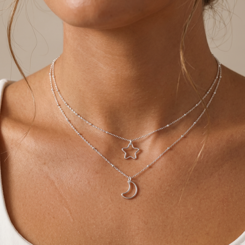 Luna Moon Satellite Necklace