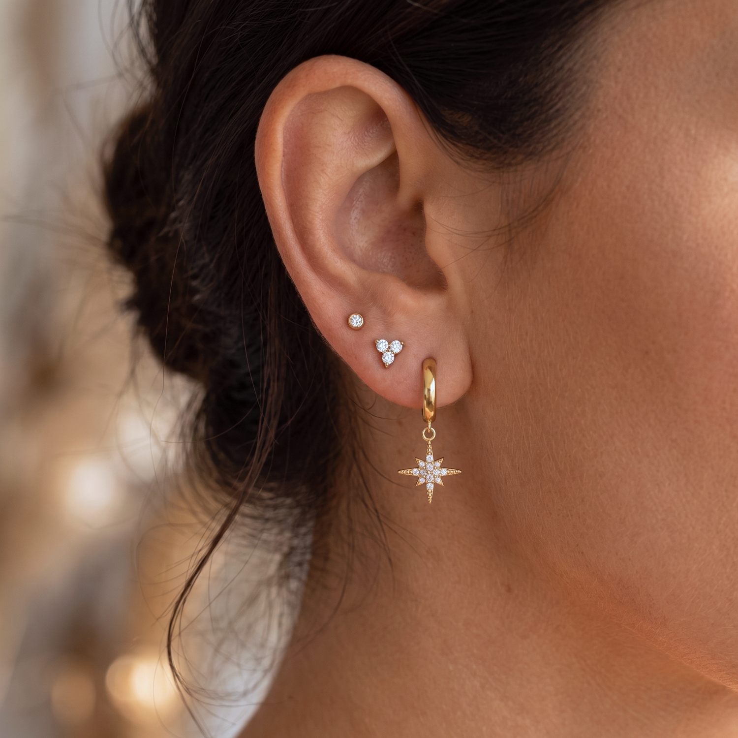 Mini Bezel Stud Earrings