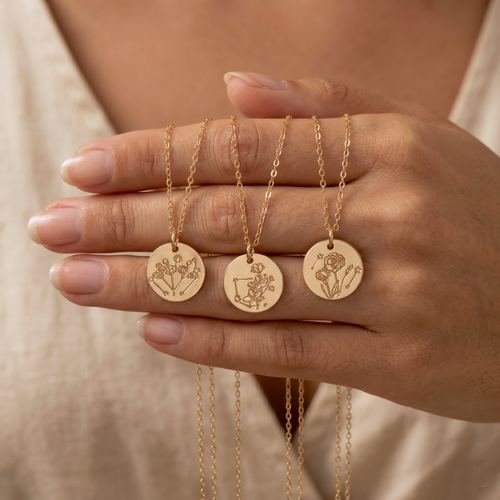 Personalized Stardust Bloom Necklace