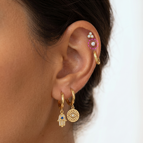3mm CZ Threaded Labret