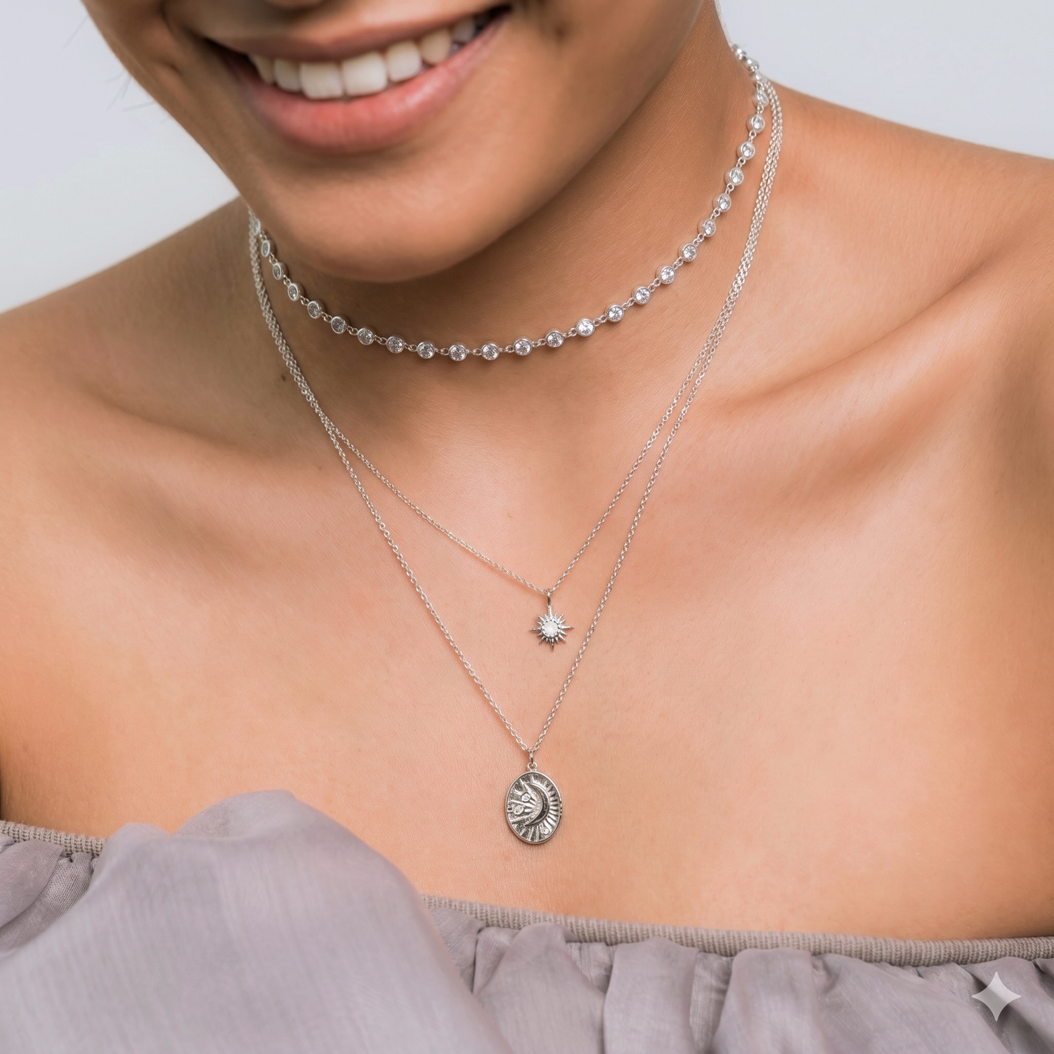 Starburst Moonstone Necklace