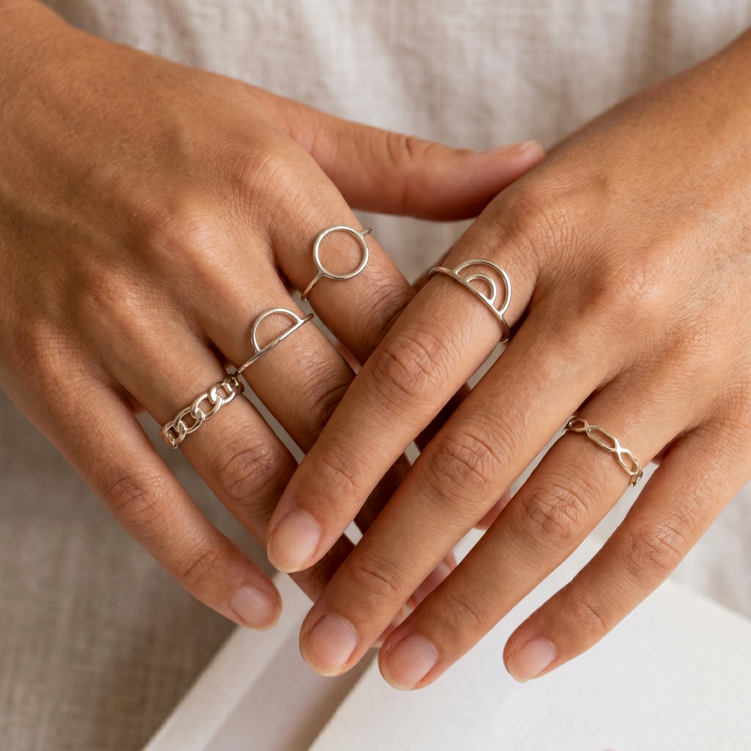 Minimal Arc Ring Silver