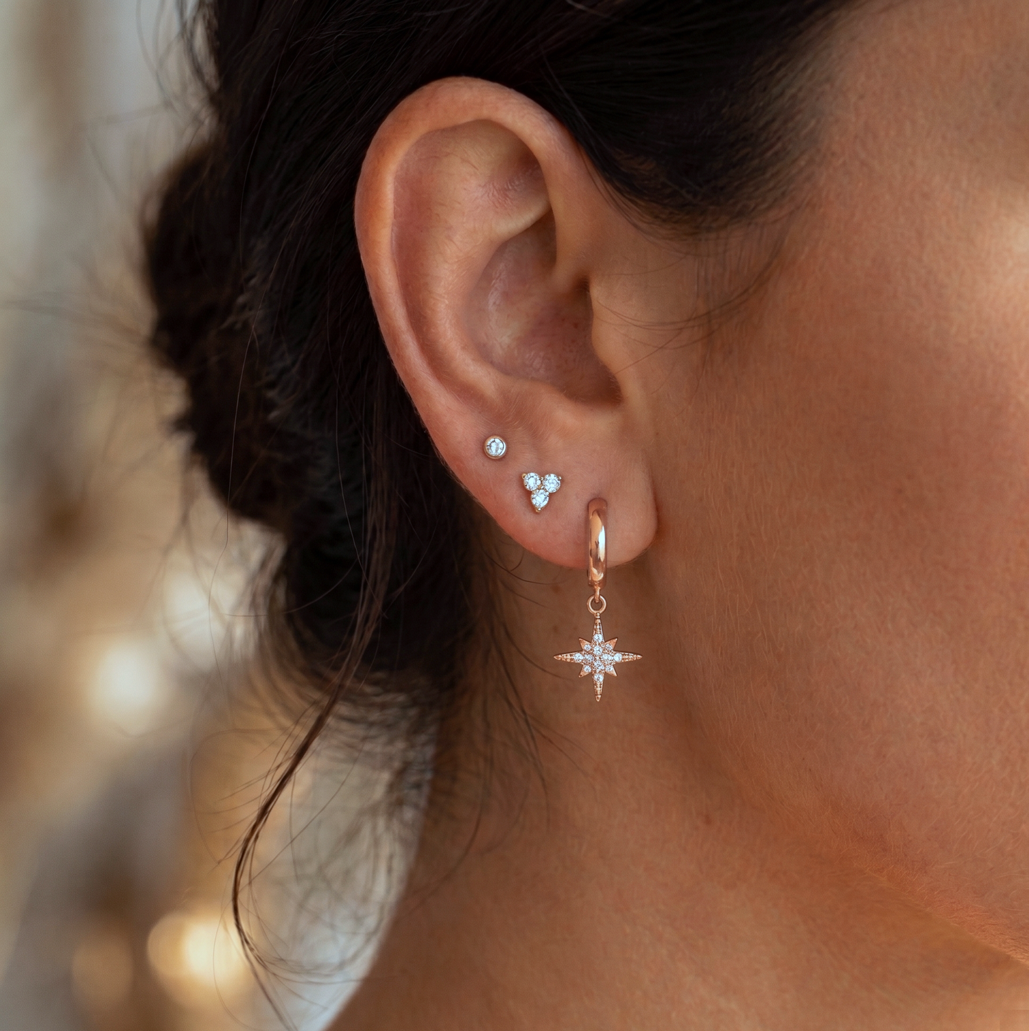 Mini Bezel Stud Earrings