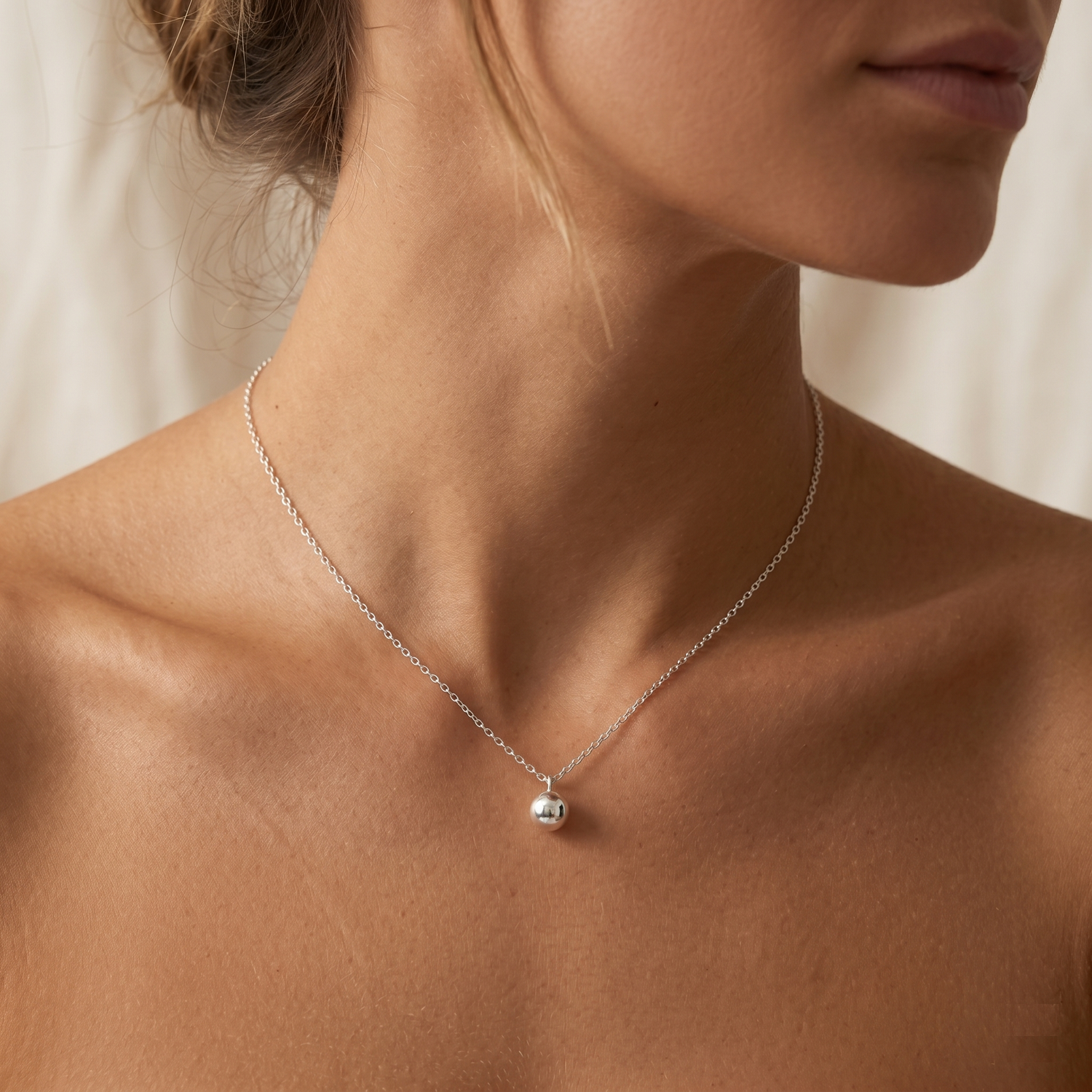 Minimalist Ball Pendant Necklace