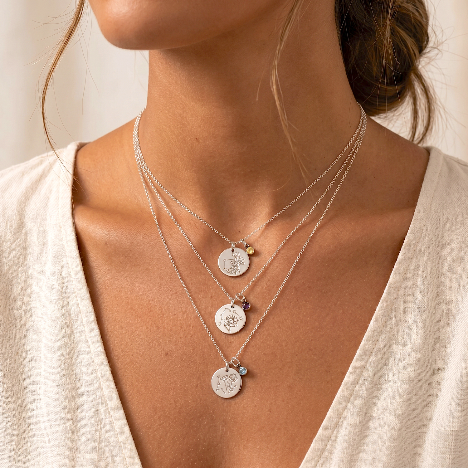 Personalized Stardust Bloom Necklace