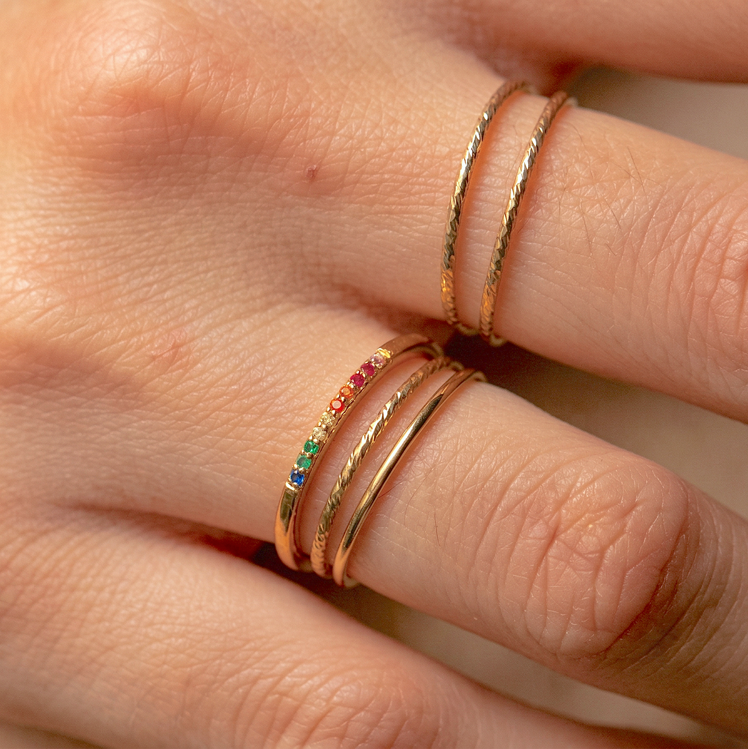 Skinny Stacking Ring Gold