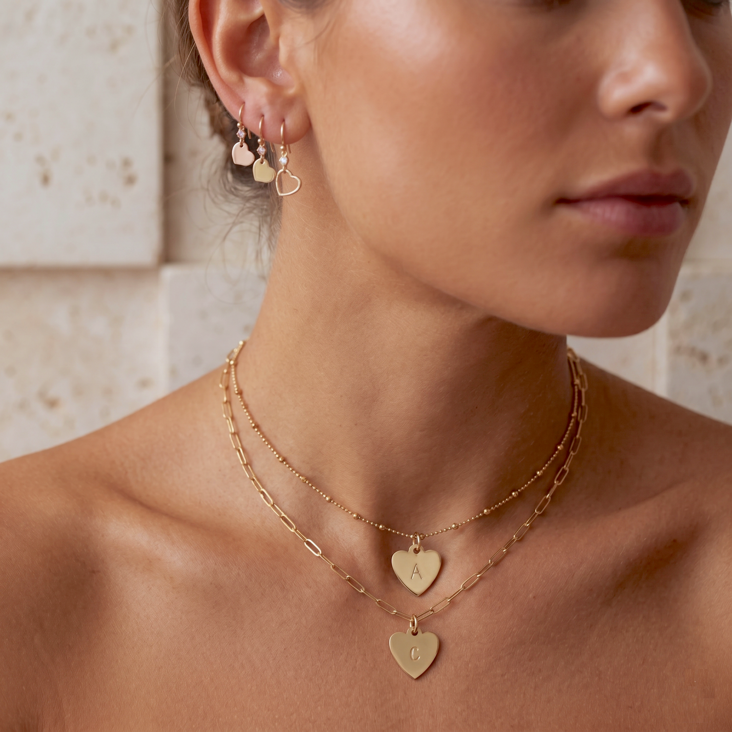 Personalized Heart Paperclip Necklace