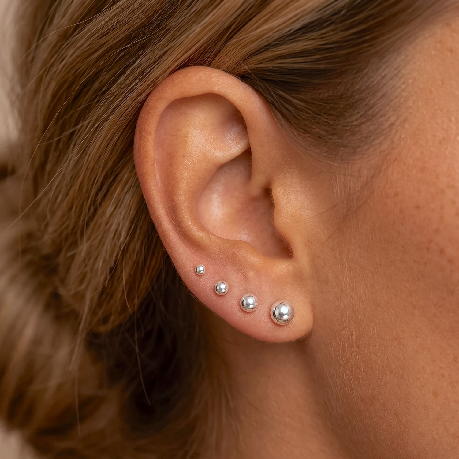 Statement Classic Ball Stud Earrings