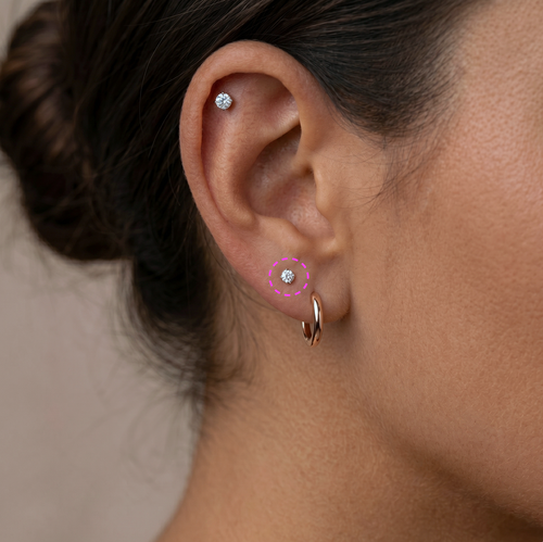 2.5mm CZ Threaded Labret