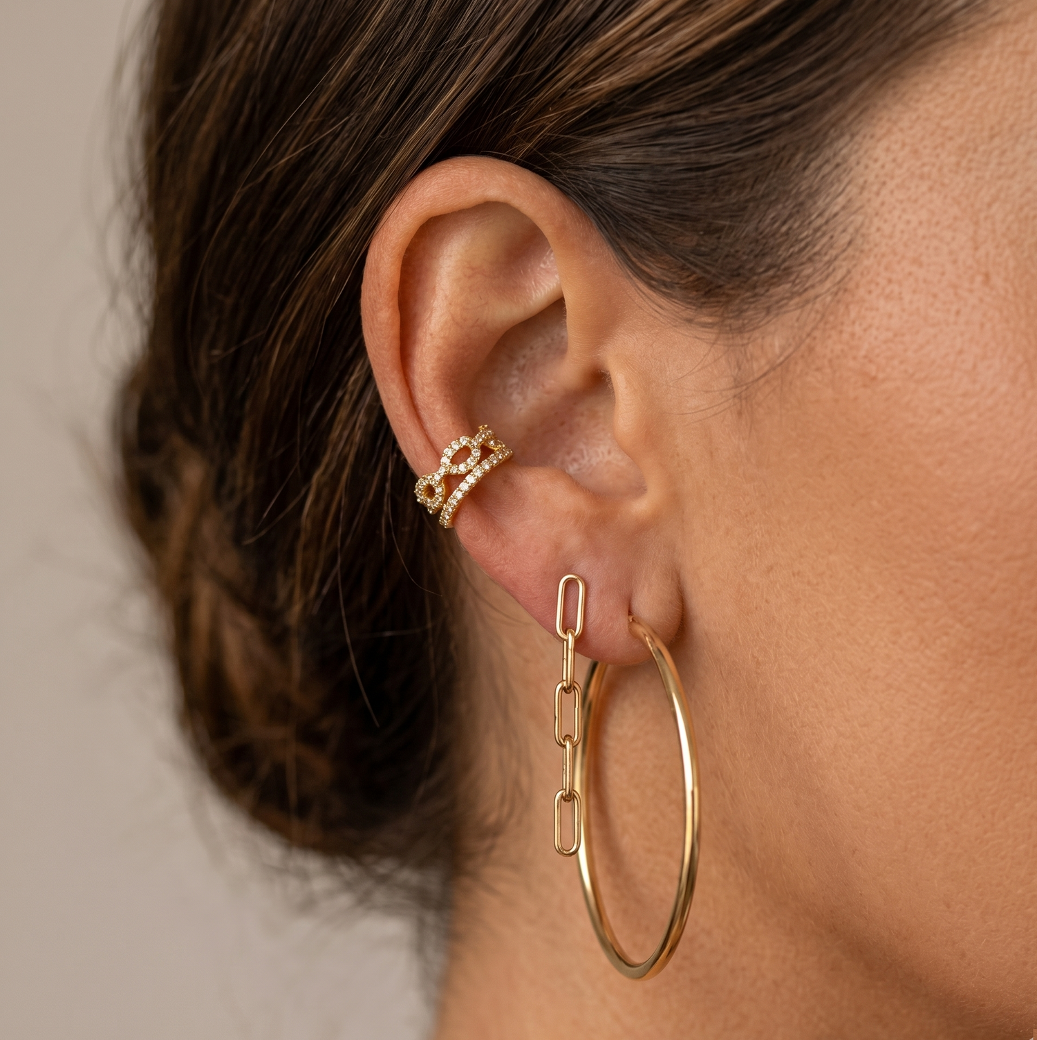 Muse Paper Clip Chain Earrings