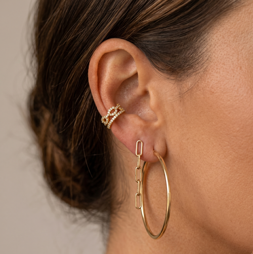 Muse Paper Clip Chain Earrings
