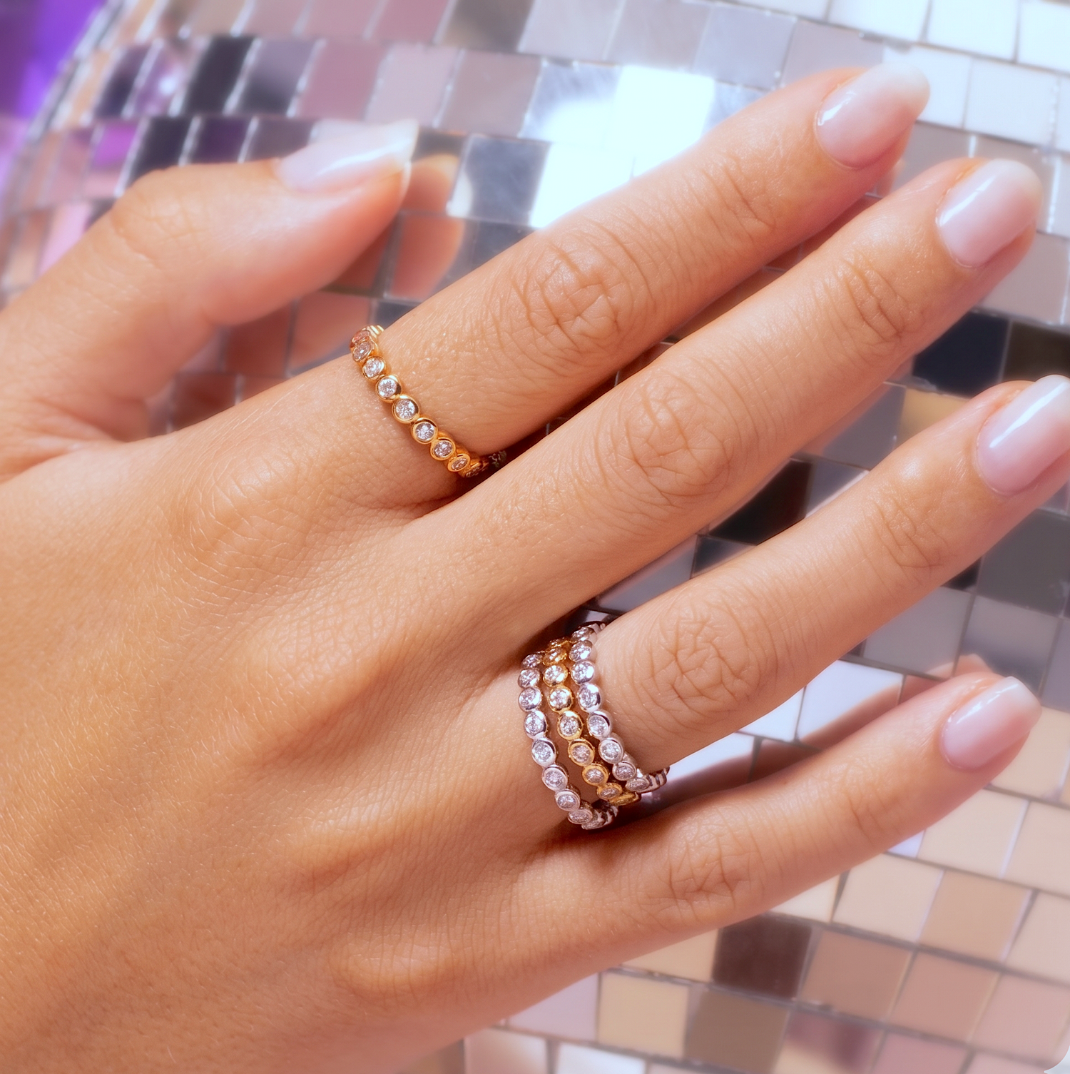 Eternity Bezel CZ Silver Ring