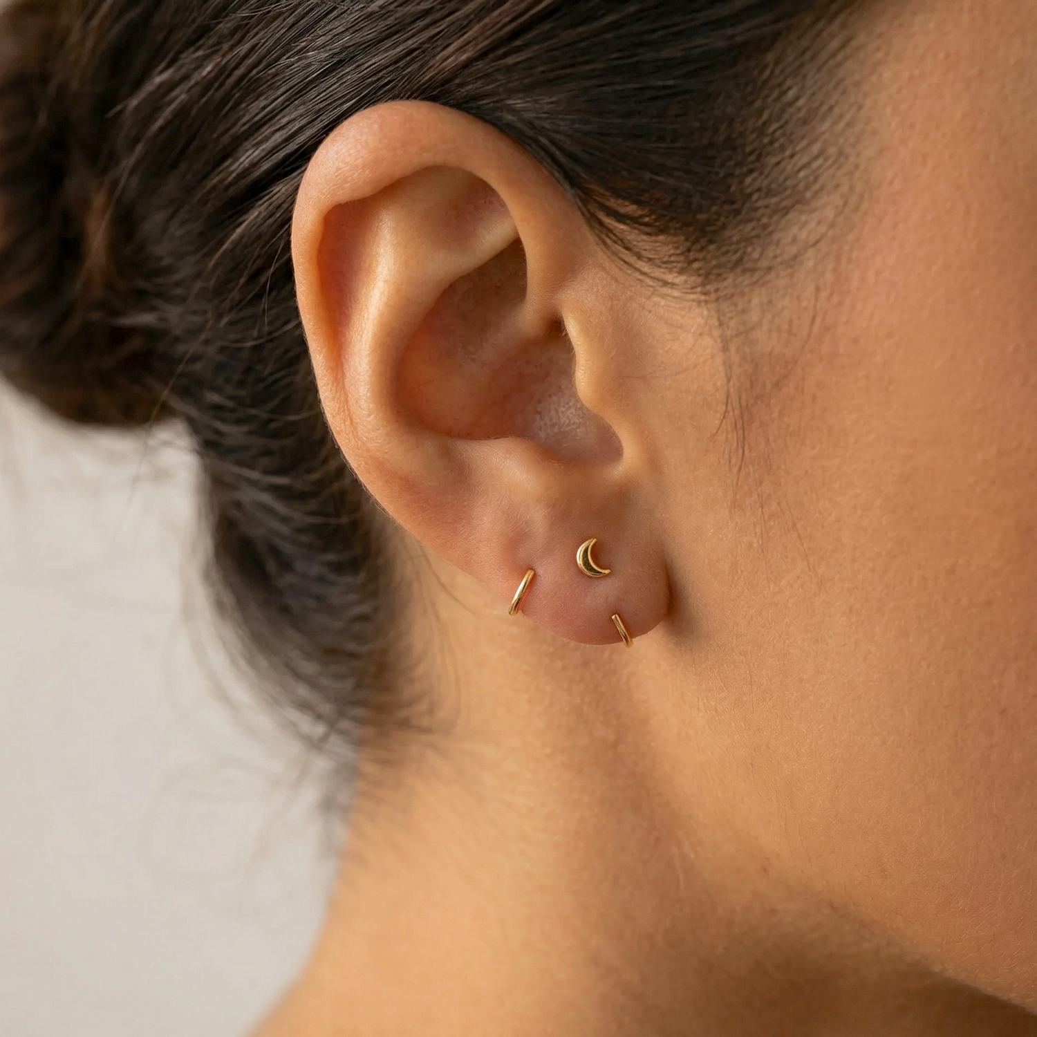Little Moon Huggie Earrings