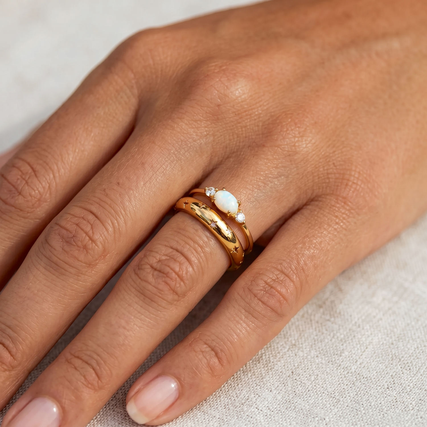 Starburst Dome Ring Gold