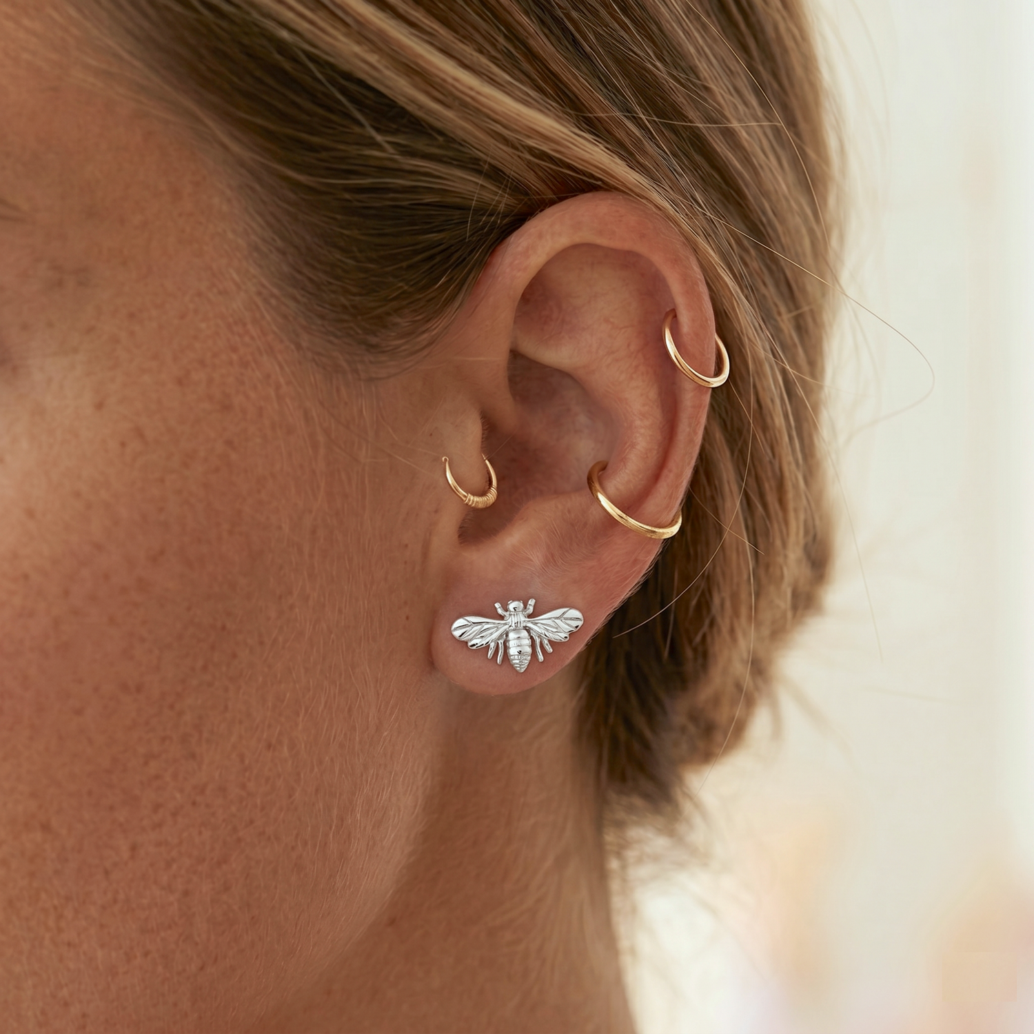 Luxe Bee Stud Earrings