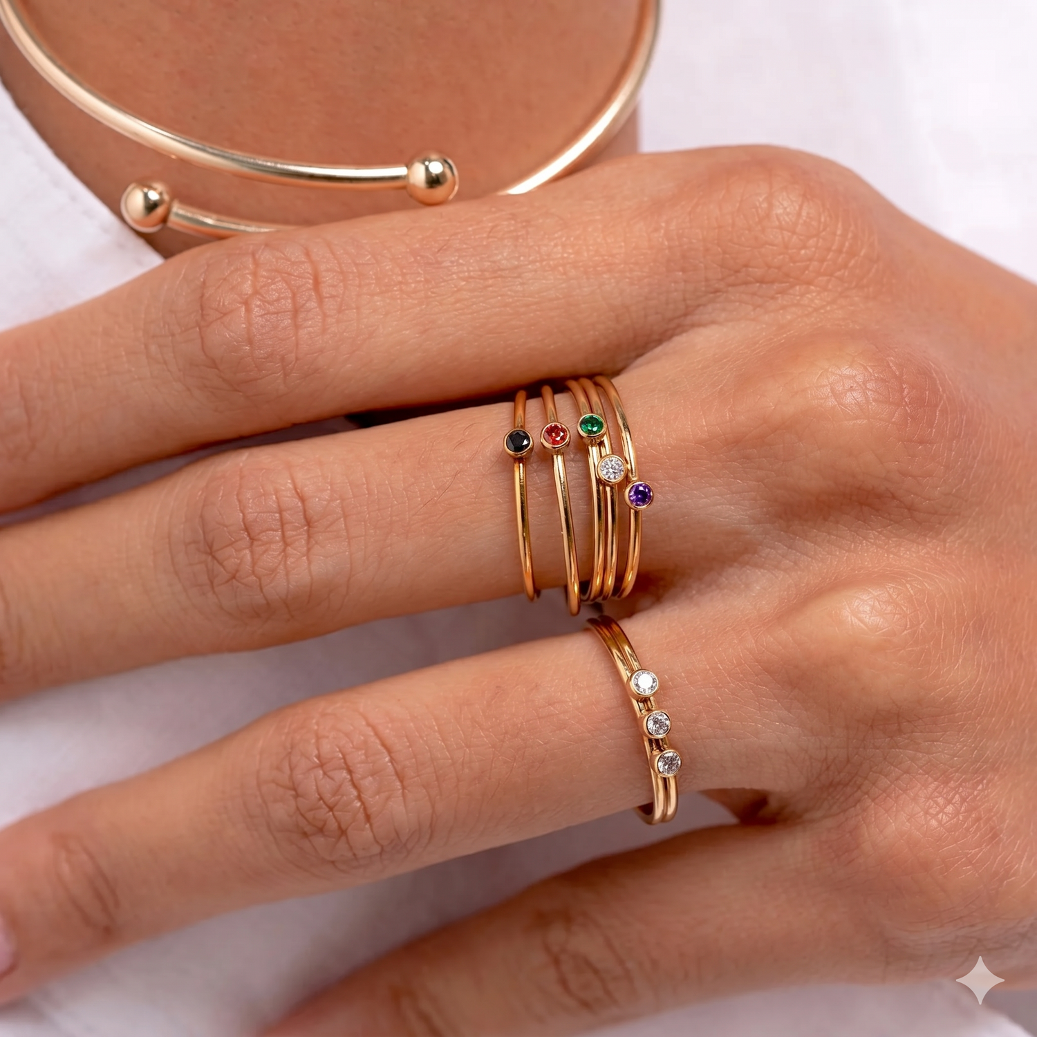 Mini Bezel Ring Gold