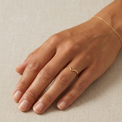 Chevron Ring Gold