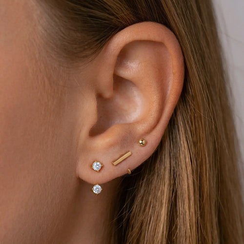 Bar Open Huggies Earrings