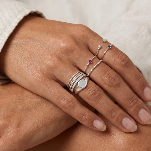 Minimal Signet Ring Silver