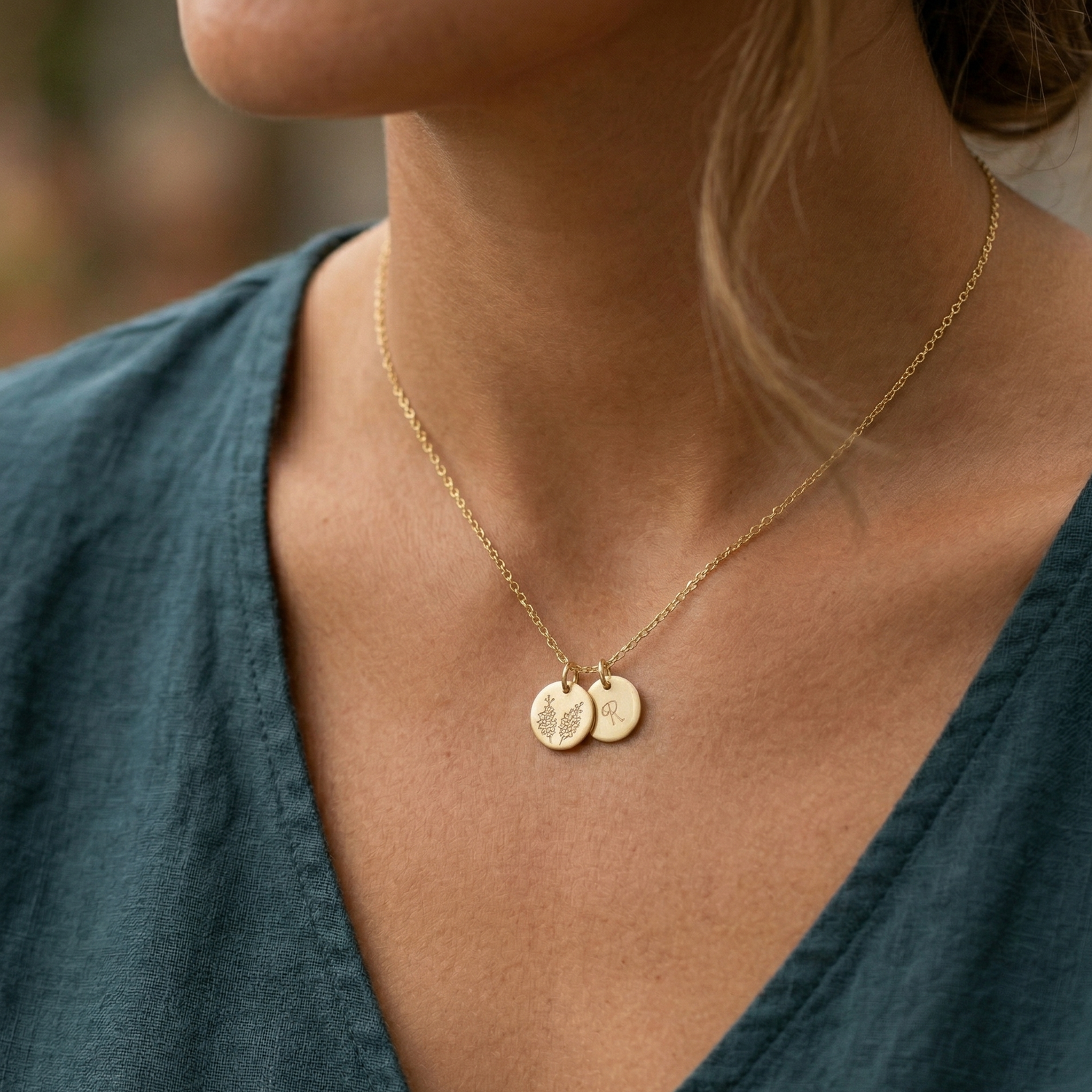 Personalized Birth Flower Necklace