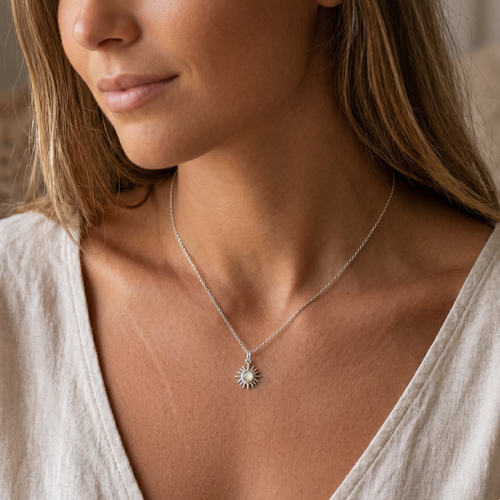 Moonstone Sun Necklace
