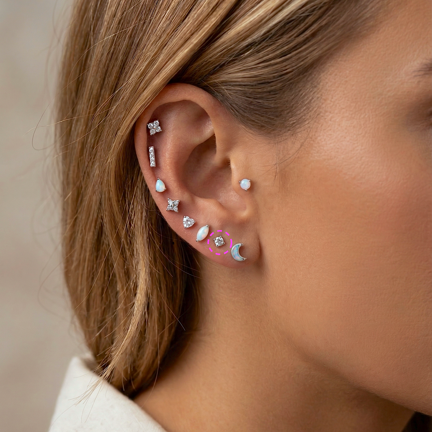 2.5mm CZ Threaded Labret
