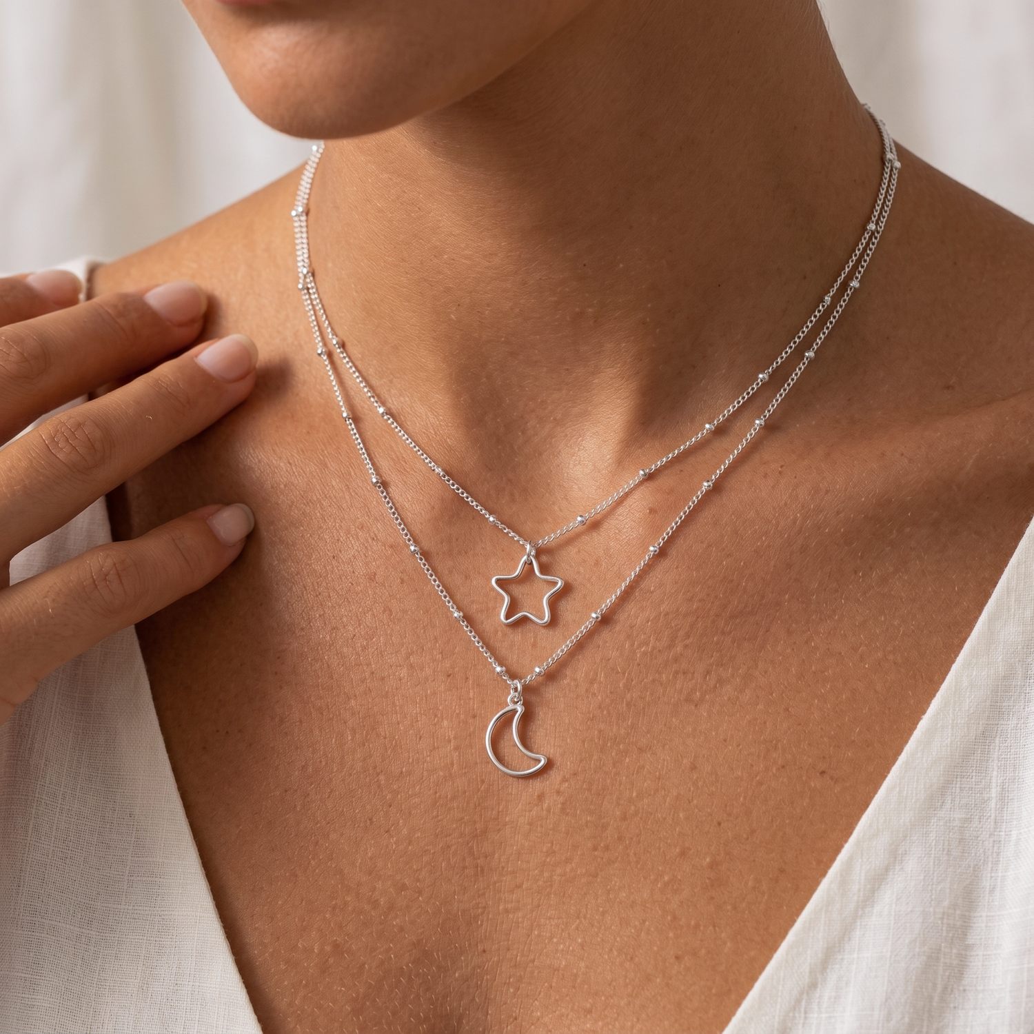 Luna Moon Satellite Necklace