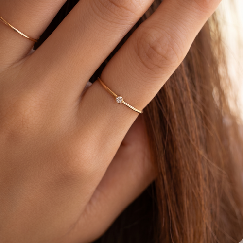 Mini Bezel Ring Gold