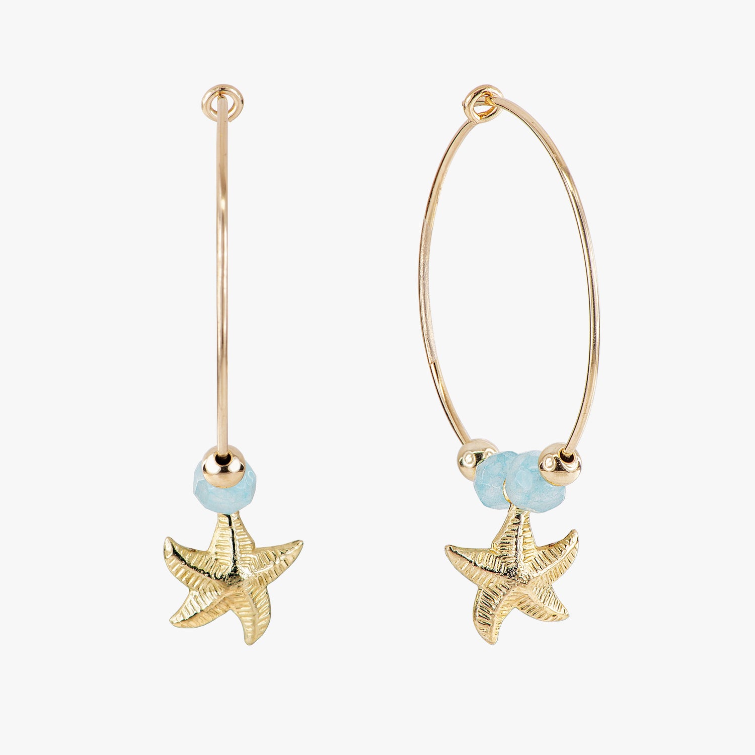 Azure Seashore Hoop Earrings