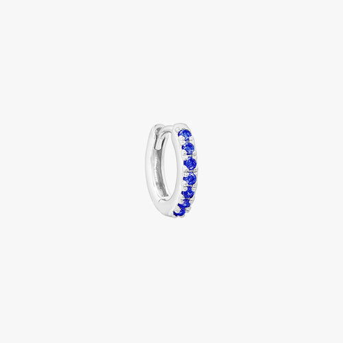 (Single)Sapphire Pave Huggie Hoop