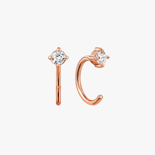 Sparkly Open Huggies Earrings