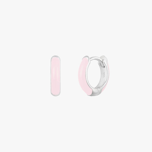 Bride Pink Huggie Hoop
