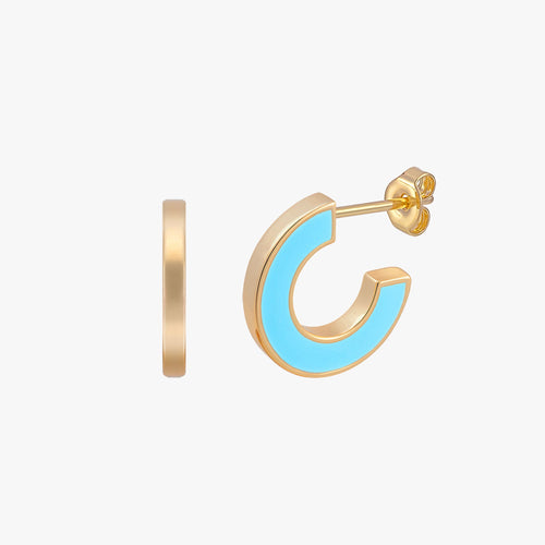 Turquoise Bright Future Reversible Enamel Earrings