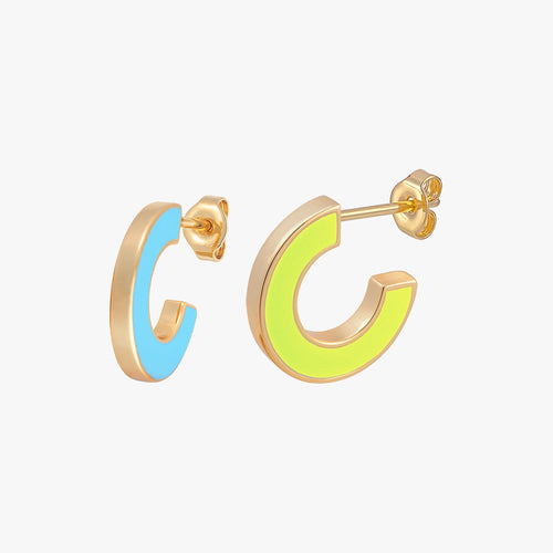 Turquoise Bright Future Reversible Enamel Earrings