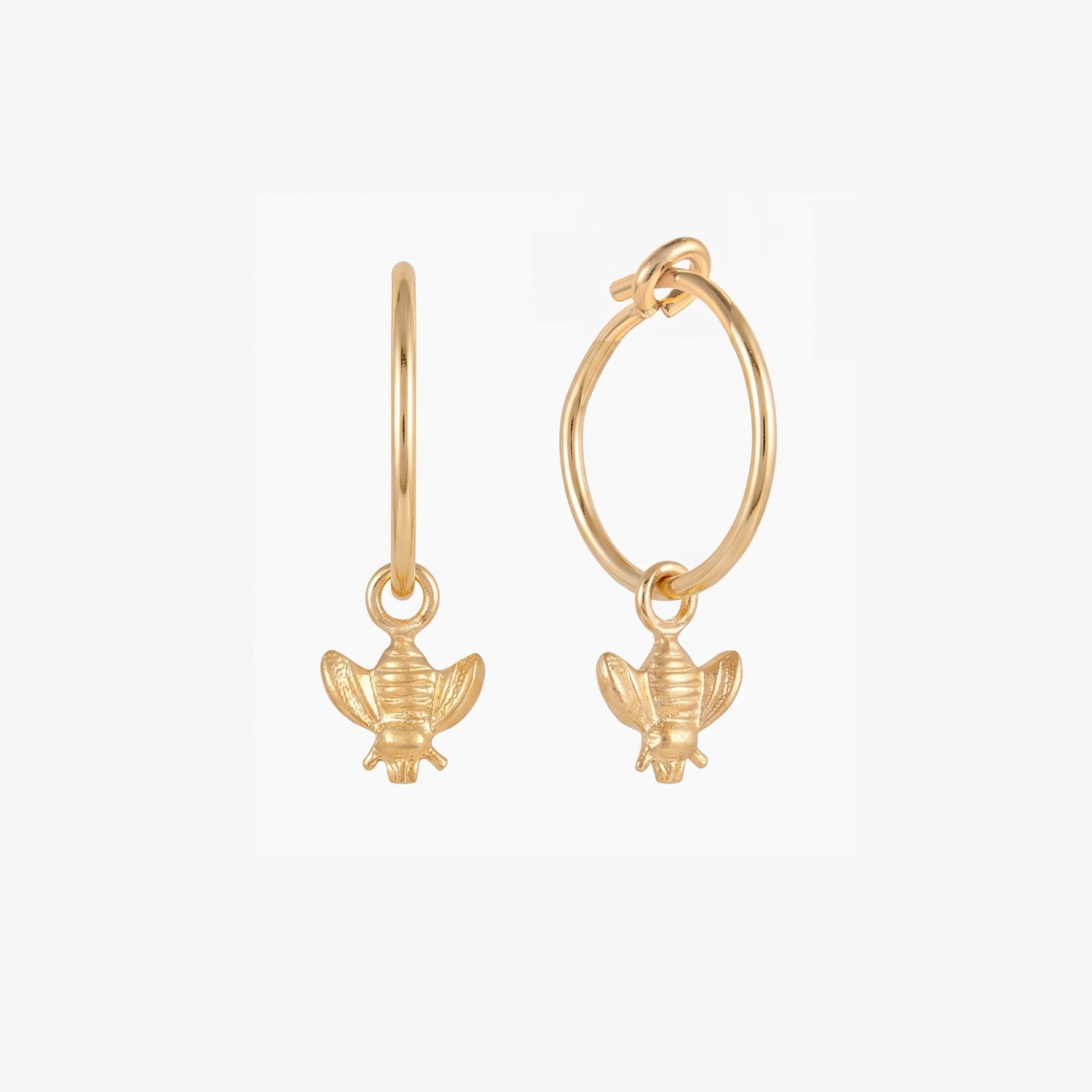 Little Bumble Bee Hoop Earrings