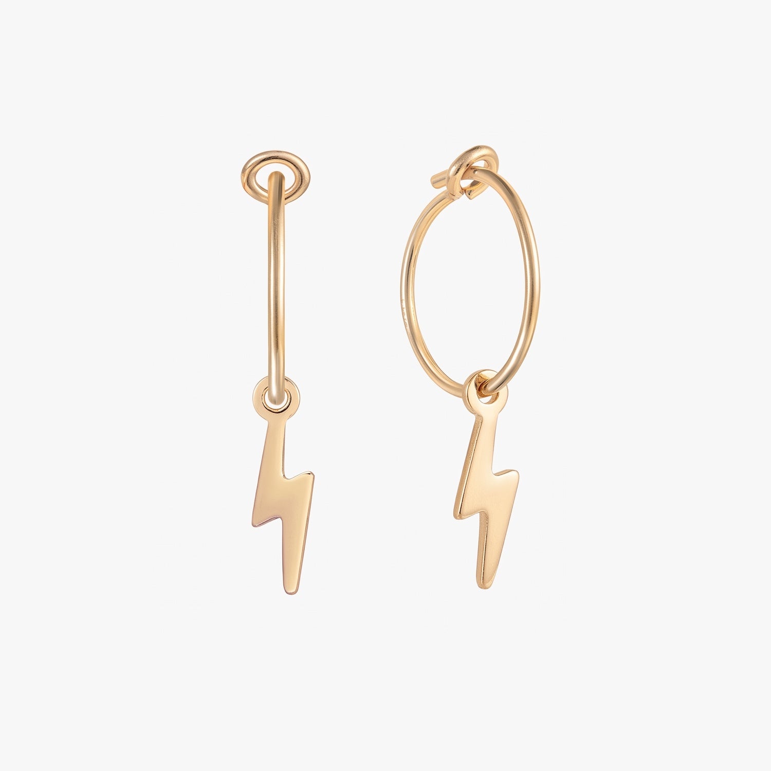 Lighting Bolt Hoop Earrings