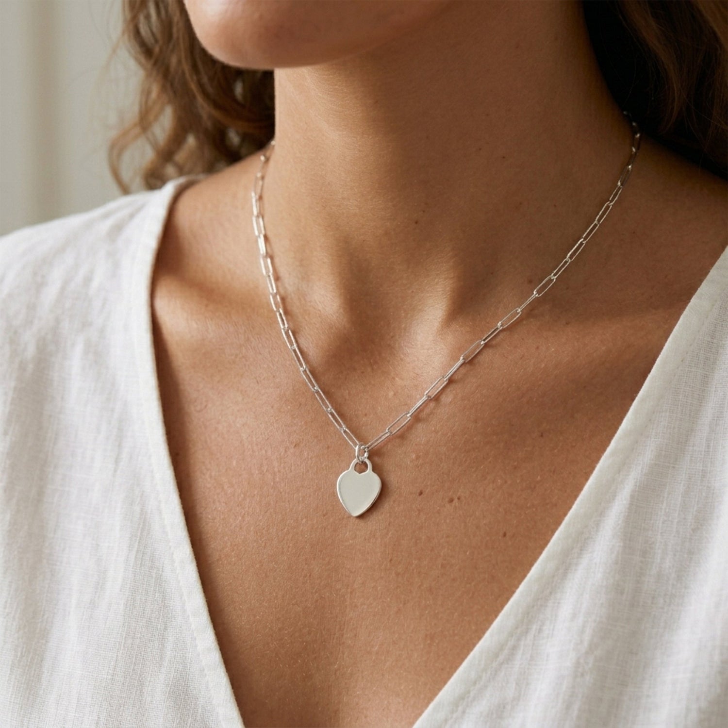 Heart Paperclip Necklace