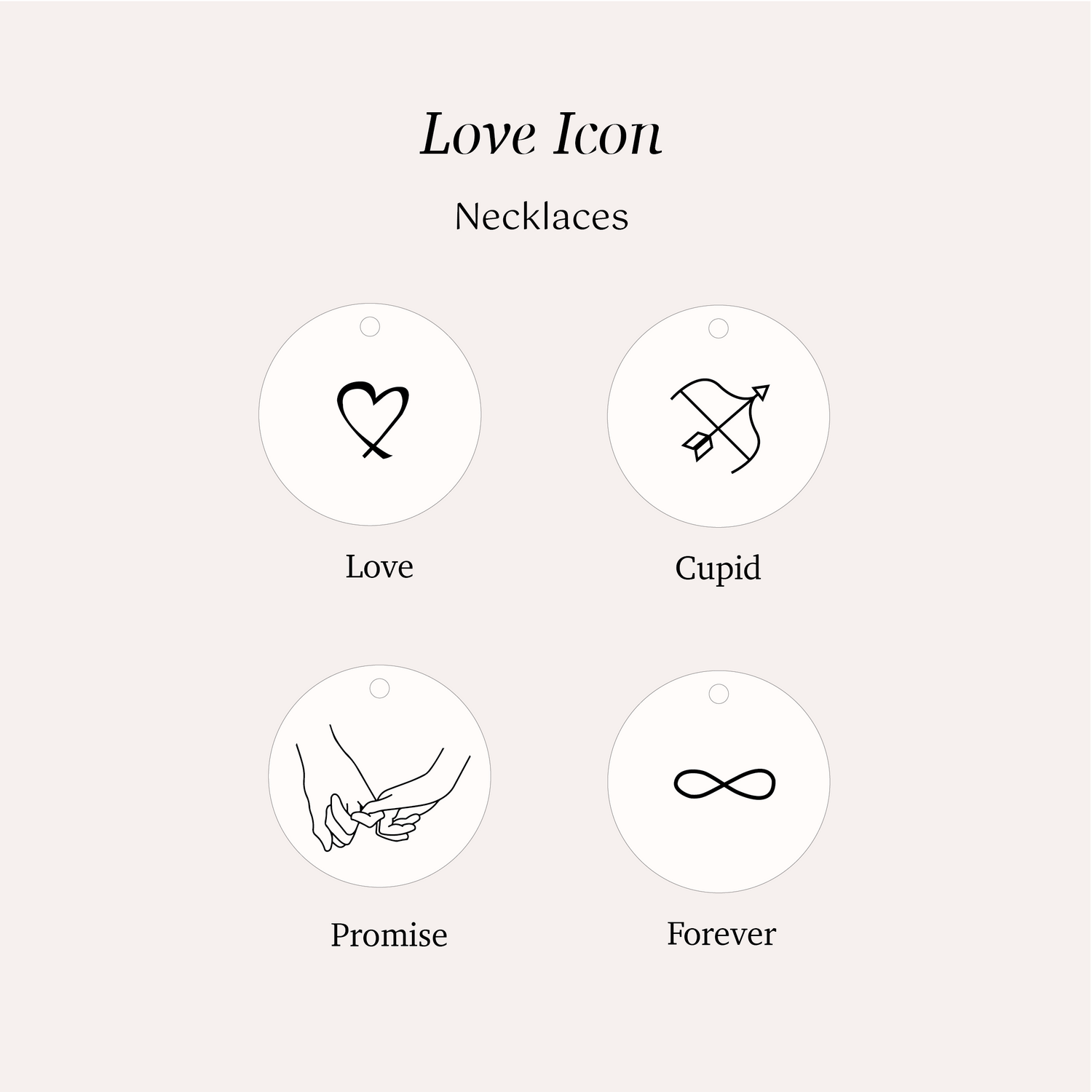 Personalized Love Icon Necklace