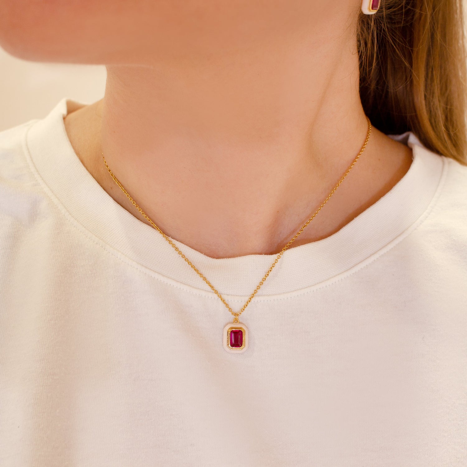 Ruby Bedazzle Necklace