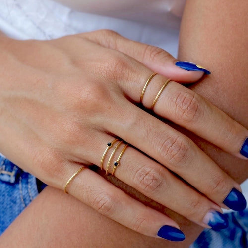 Mini Black Bezel Ring