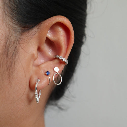 Open Circle Disc Earrings