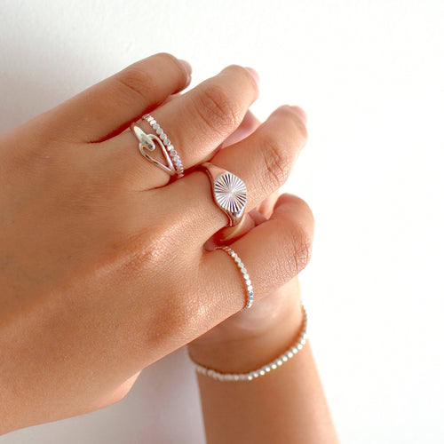 Sunbeam Disc Ring Silver