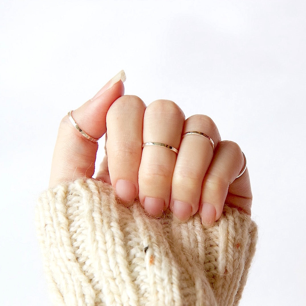 Skinny Knuckle Ring Silver